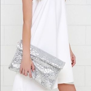 Lulu’s Foldover Sequin Clutch